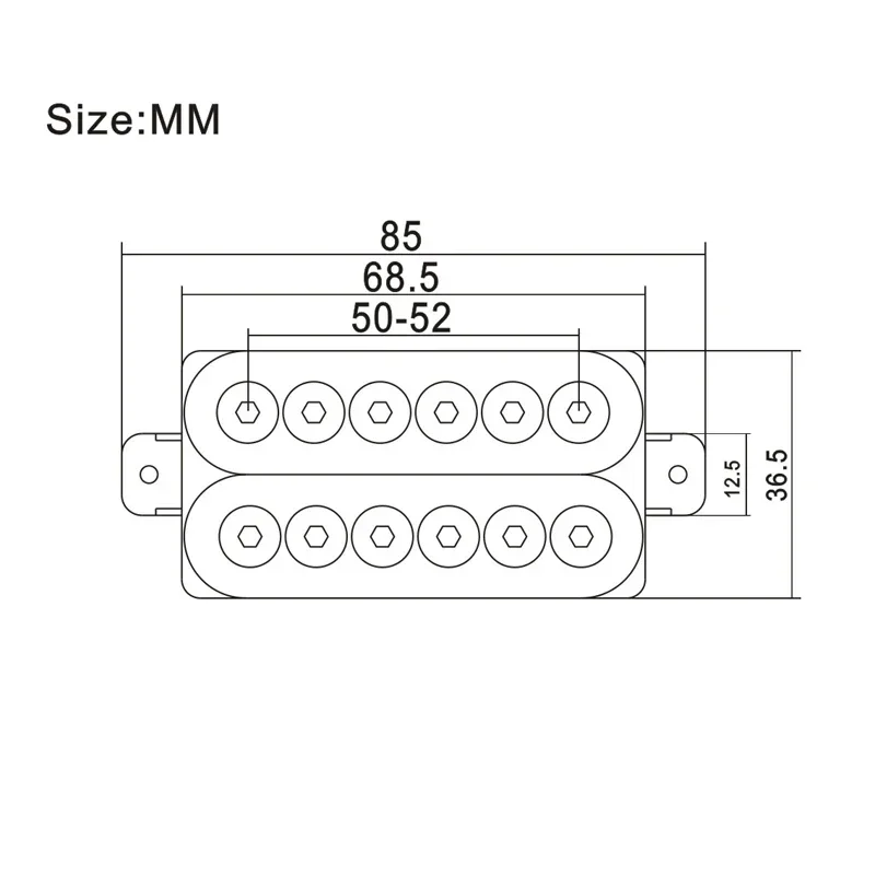 Guitar Humbucker Pickup Adjustable Metal Double Coil Electric Guitar Pickups Punk Neck/Bridge Ceramic Bar Pickup