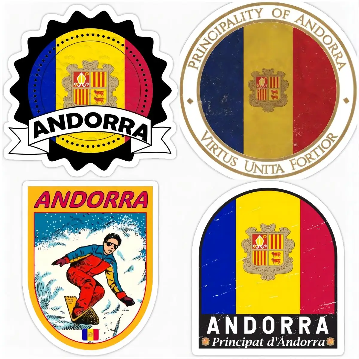 Andorra Garbage Rubber Stamp Car Bumper Sticker Car Stickers Tools Accessory Interior Accessories Camping Gadgets Decal-