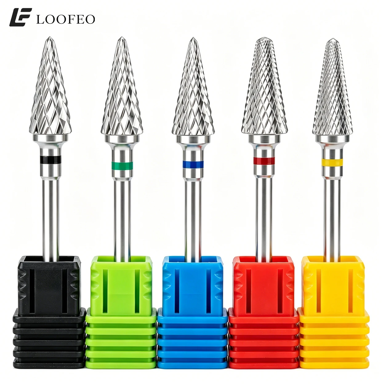 1pc Large Cone Stainless Steel Nail Drill Bit 3/32 Inch Shank Nail Bits for Nail Prep Acrylic Gel Removal E File Manicure Tools