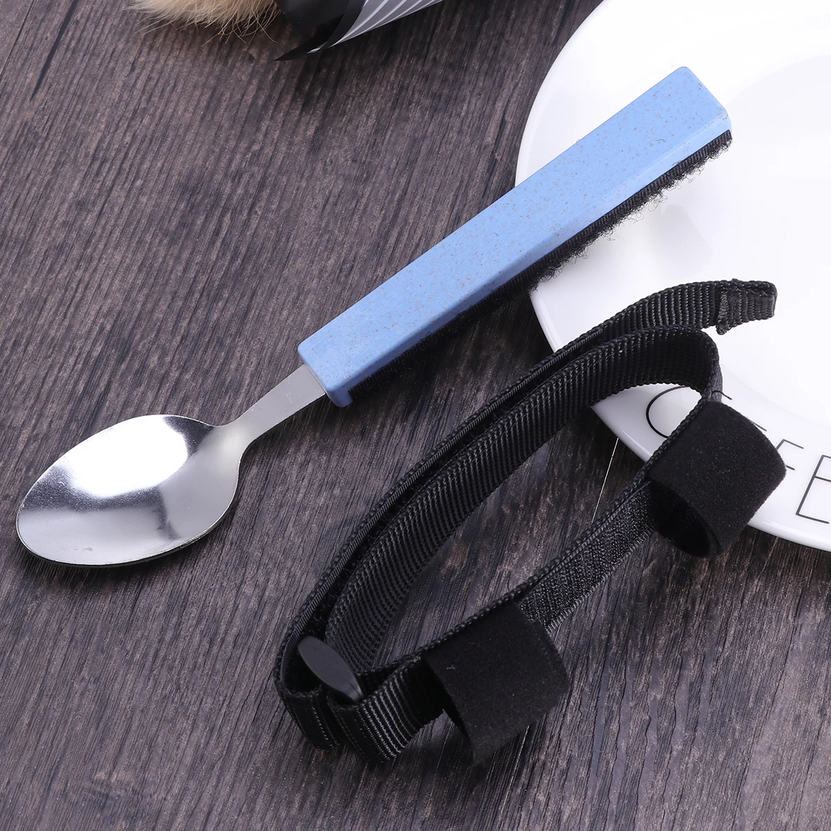 

Adjustable Cuff Spoon Elderly Utensils Durable Material Ergonomic Design Easy Cleaning Suitable Home Nursing Hospitals