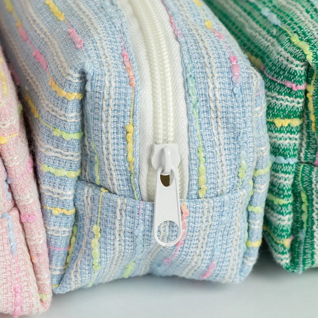 Student Pencil Bag Smooth Zippered Storage Bag Pencil Bag Korean Pencil Pouch For Study Students