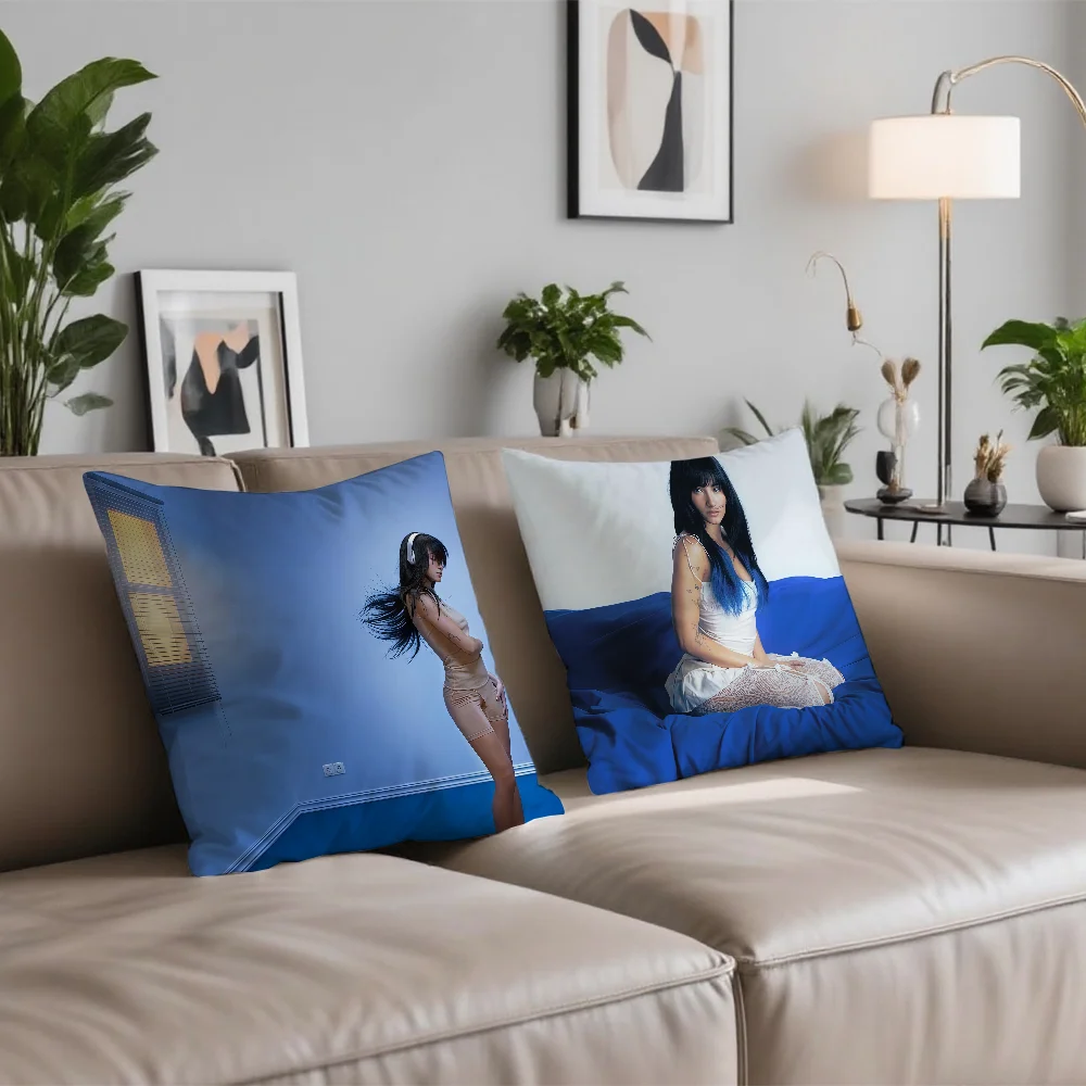 غطاء وسادة A-Aitana Singer O-Ocana مطبوع على الوجهين من البوليستر غطاء وسادة مزخرف بسحاب #2