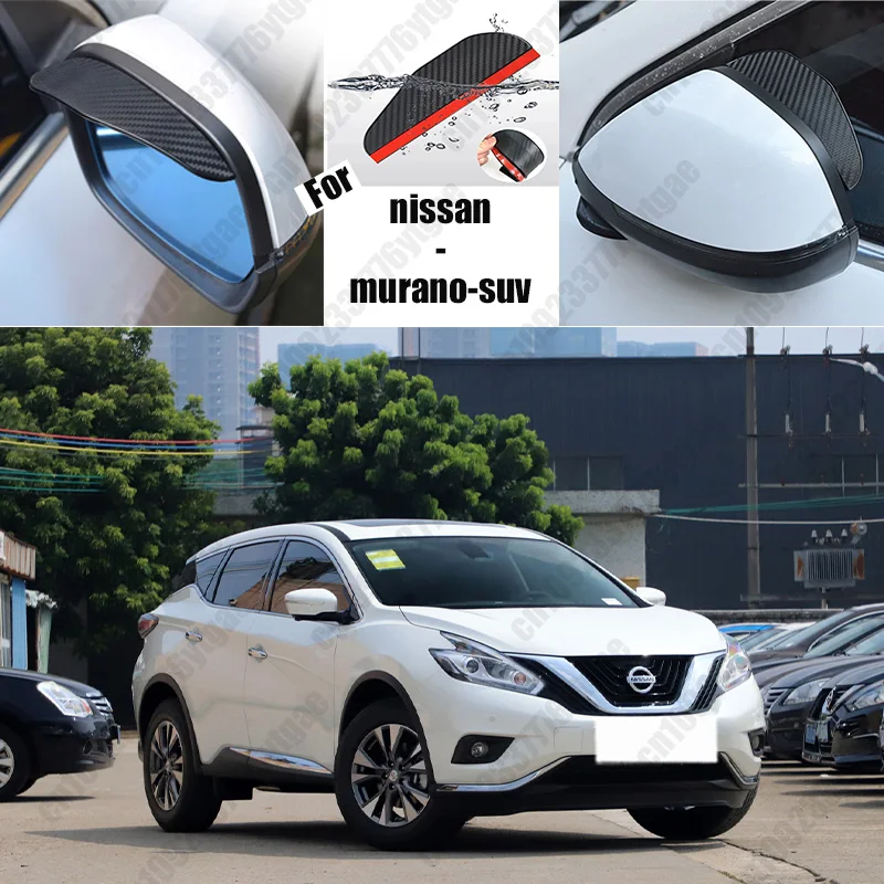 

For nissan-murano-suv Car Rearview Mirror Rain Eyebrow Fiber Auto Rain Shield Rainscreen Reflector Rain Shield