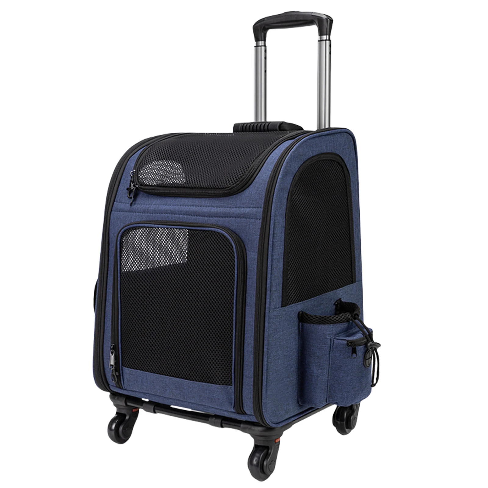 Collapsible Pets Trolley Support Up To 30LBS Pet Rolling Carrier Breathable Cat Rucksack Carrier for Traveling/Hiking/Camping image 3
