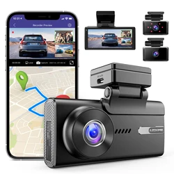 AZDOME 5K Dash Cam M580 AZDOME 2.4G/5G Dual Band Wifi Car Black Box schermo da 4 pollici GPS Tracker telecamera per auto in vendita