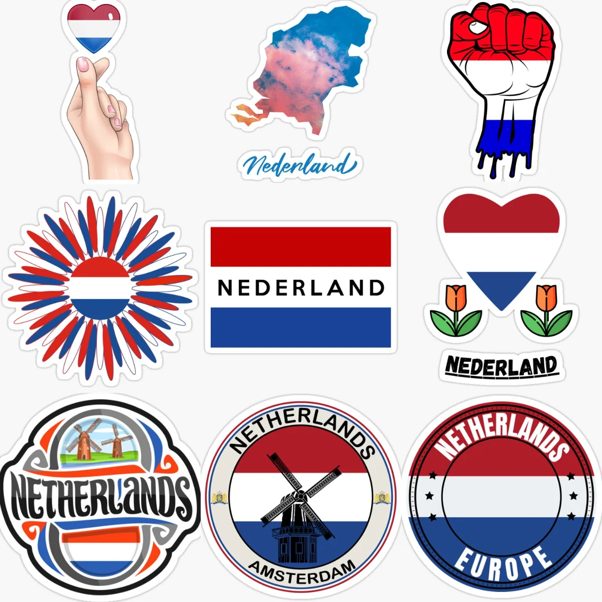

Netherlands NL Flag Map Creative PVC Sticker for Decorate Car Van Motorcycle Bicycle Window Fridge Wall Decal Accessorie