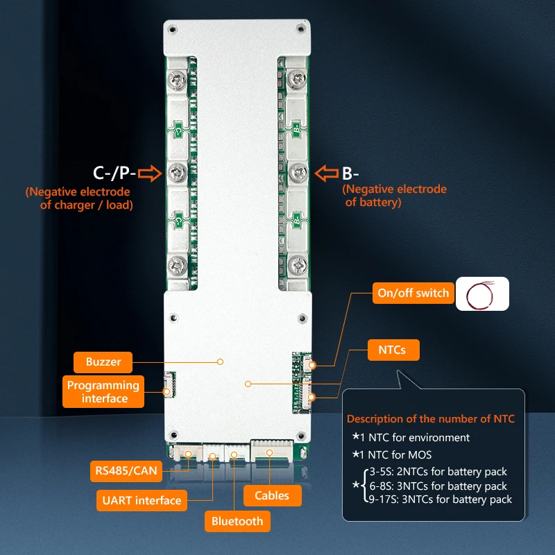 Imagem -03 - Bateria Inteligente Bms Lifepo4 Tdt 3s 4s 12v 7s 8s 24v 12s 13s 36v 16s 48v 50a 100a 150a 200a com bt Rs485 Rs232