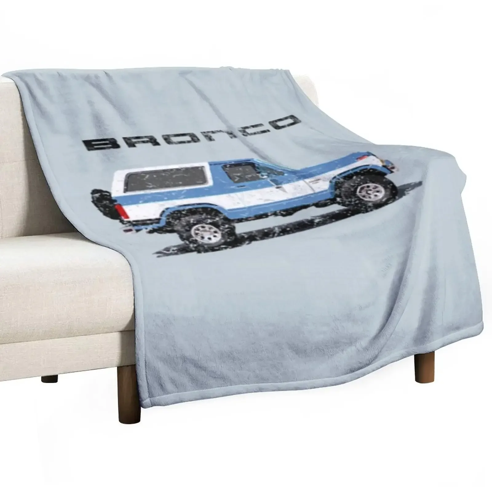 

Bronco 1986Blueand white Throw Blanket Hairys Picnic Blankets