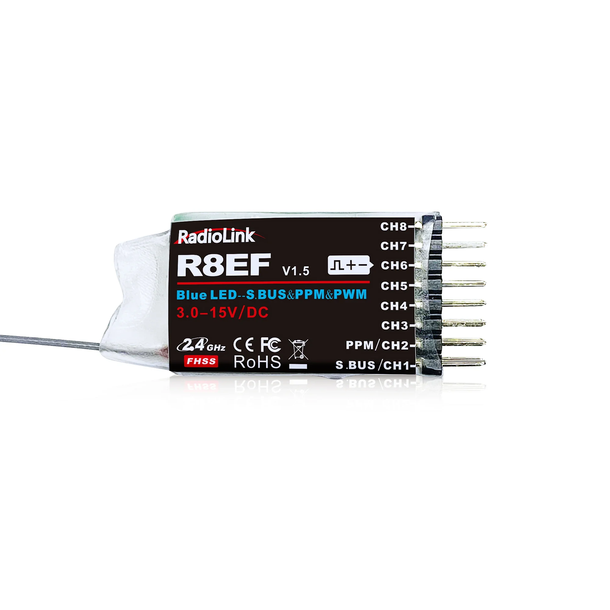 RadioLink R4FGM R6FG R7FG R8SM R12F R16F 4/6/7/8/12/16CH 2.4G Ontvanger voor RC6GS V3 T12D T8FB RC8X Zender Afstandsbediening