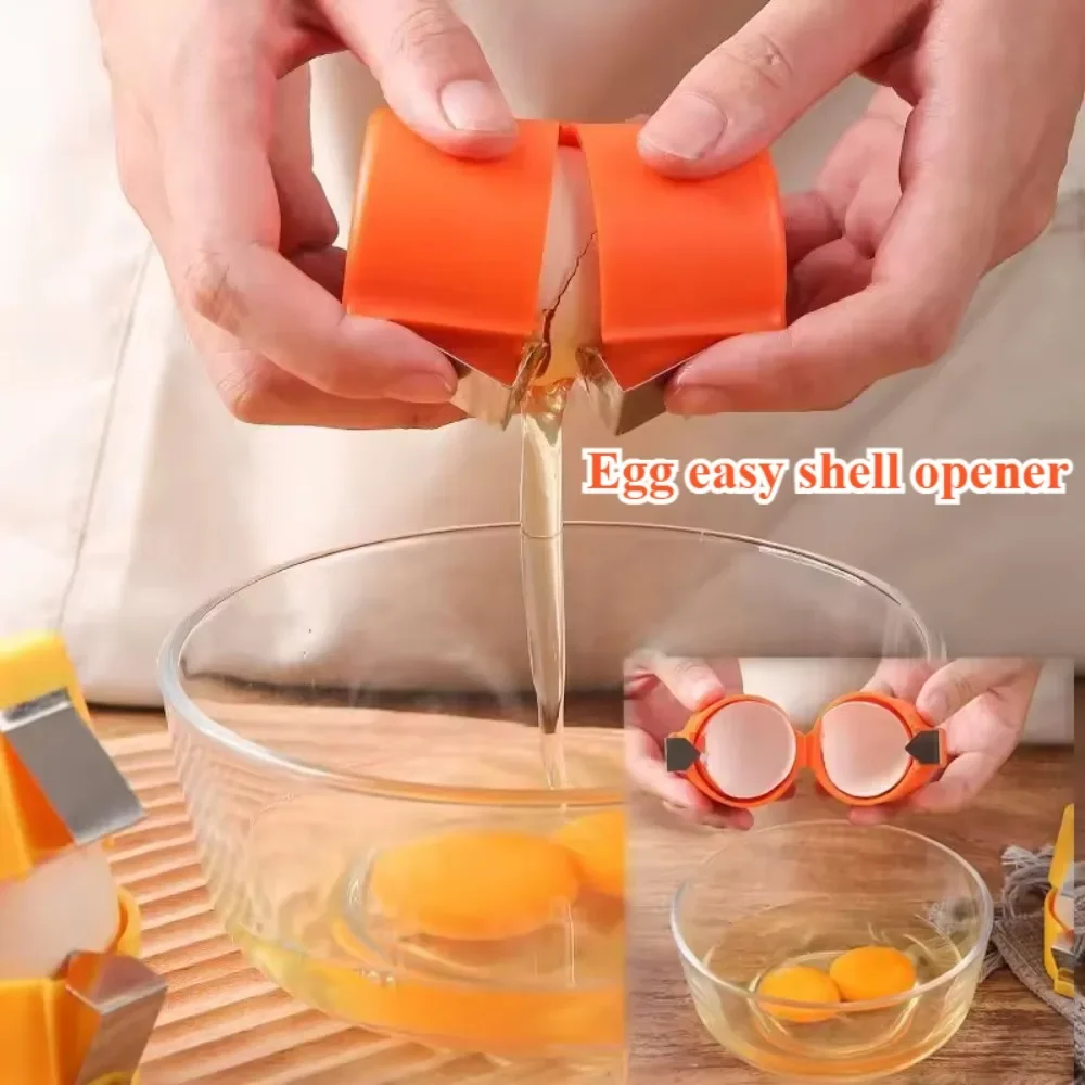 

1/5pcs Multifunctional Egg Shell Opener Handheld Egg Cracker Separator Tool Eggshell Cutter Easy Open Kitchen Gadget for Raw Egg