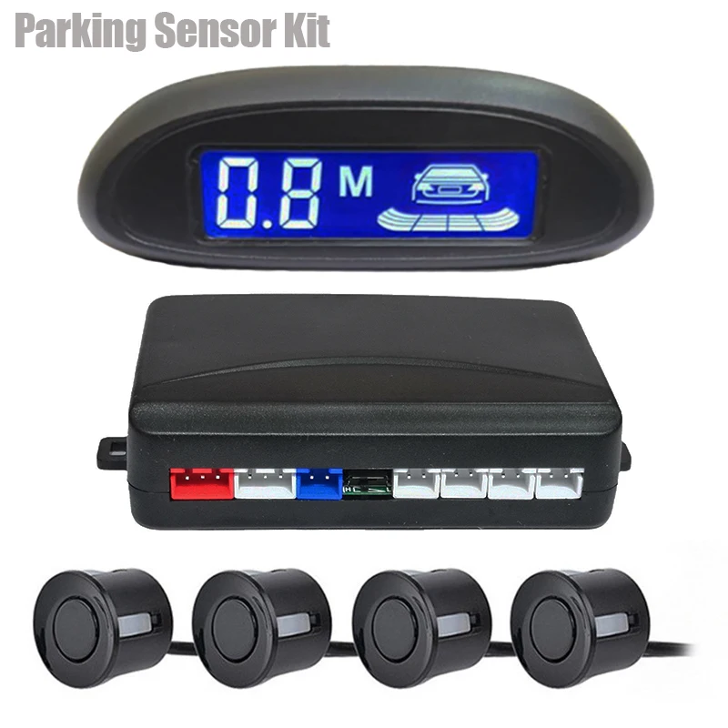 Kit de Sensor de estacionamiento LED Parktronic para coche, Radar múltiple, pantalla de retroiluminación, sistema de Detector de Monitor de respaldo