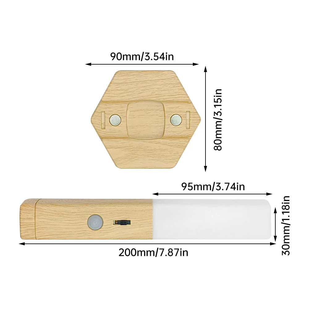 Magnetic Wall Light LED Motion Sensor Night Light Rechargeable Flashlight Under Cabinet Light Corridor Stairs Light Table Lamp