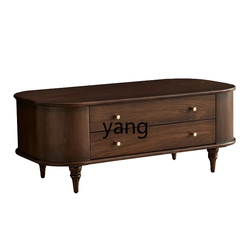 

LXL American Retro Solid Wood Coffee Table Storage Storage Integrated Small Apartment Living Room Home Tea Table