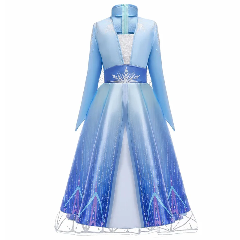 Little Girls Snow Queen Elsa Princess Dress Kids Cosplay Gown Costume Halloween Birthday Party Outfit 2‑10Yrs view 6