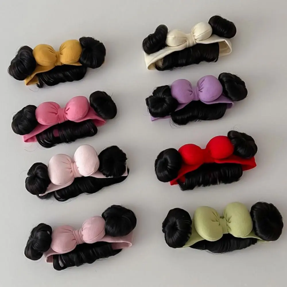 أزياء Bowknot الطفل العصابات الشعر شعر مستعار القطن لطيف الوليد شعر مستعار عقال واقعية رقيق الرضع هيربيسي التصوير الدعائم