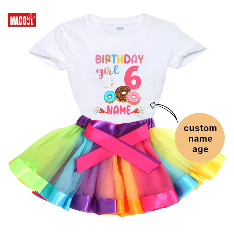 

Платье для девочек, индивидуальное имя, Семейные костюмы, футболка для девочек, женская одежда, футболка для маленьких девочек + юбка для девочек + детские наклейки