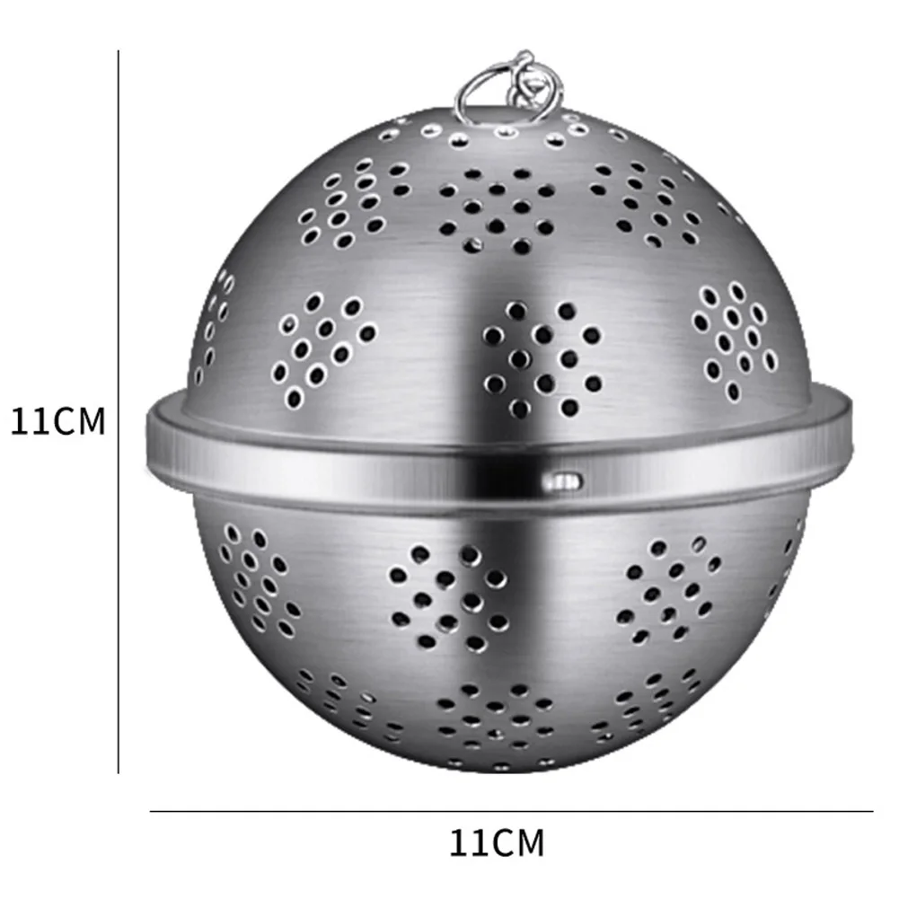 كرات توابل عملية عالية الجودة، مصفاة كروية، وصلة ملولبة، فلتر شاي مع مصفاة مصفاة سلسلة
