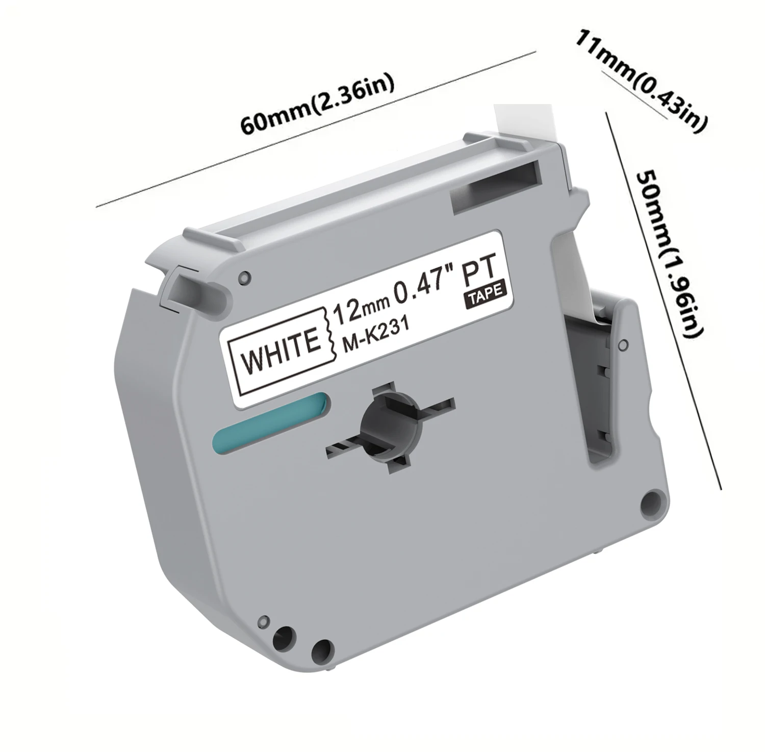 1pk MK Tape M-K231 Compatible P Touch MK231 M-K 431 M K 531 631 731 For Brother Label Maker PT-65 PT-70 PT-80 PT-M95