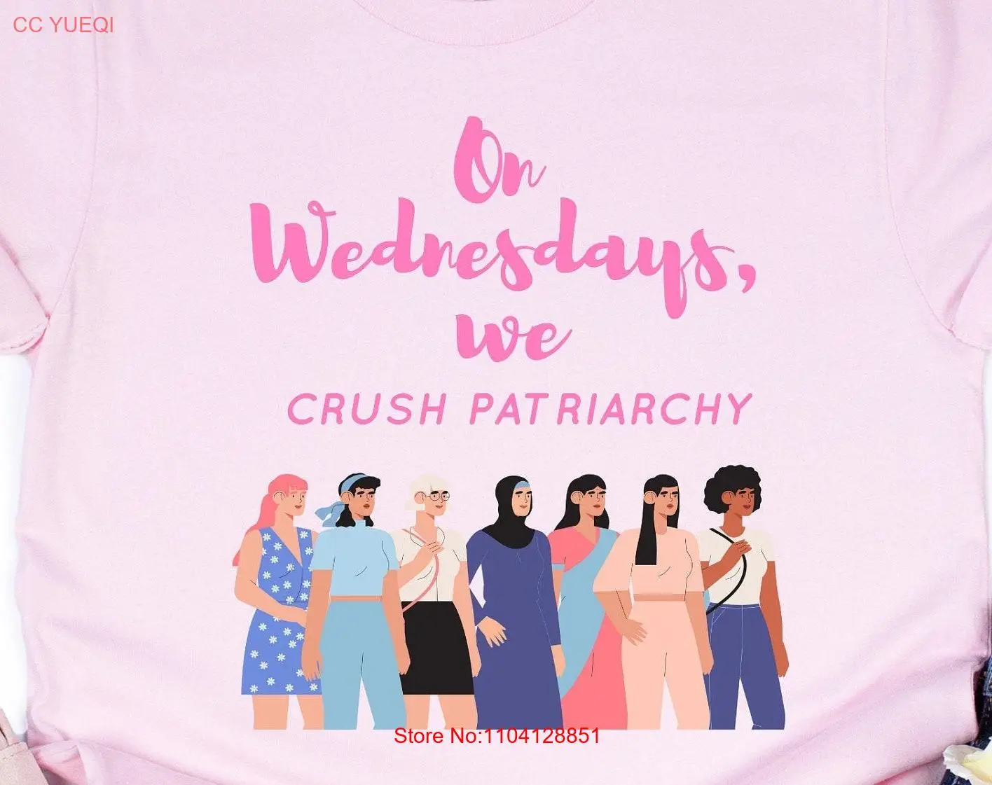 

On Wednesdays We Crush Patriarchy Anti T Shirt FeminisT Feminism Empowered Women Power long or short sleeves