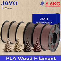 JAYO Wood PLA 3D Filament 1.75mm 1.1KG PLA Wood Texture 3D Printer Filament 15% Wood Fiber 3D Printing Materials 6Rolls/Set