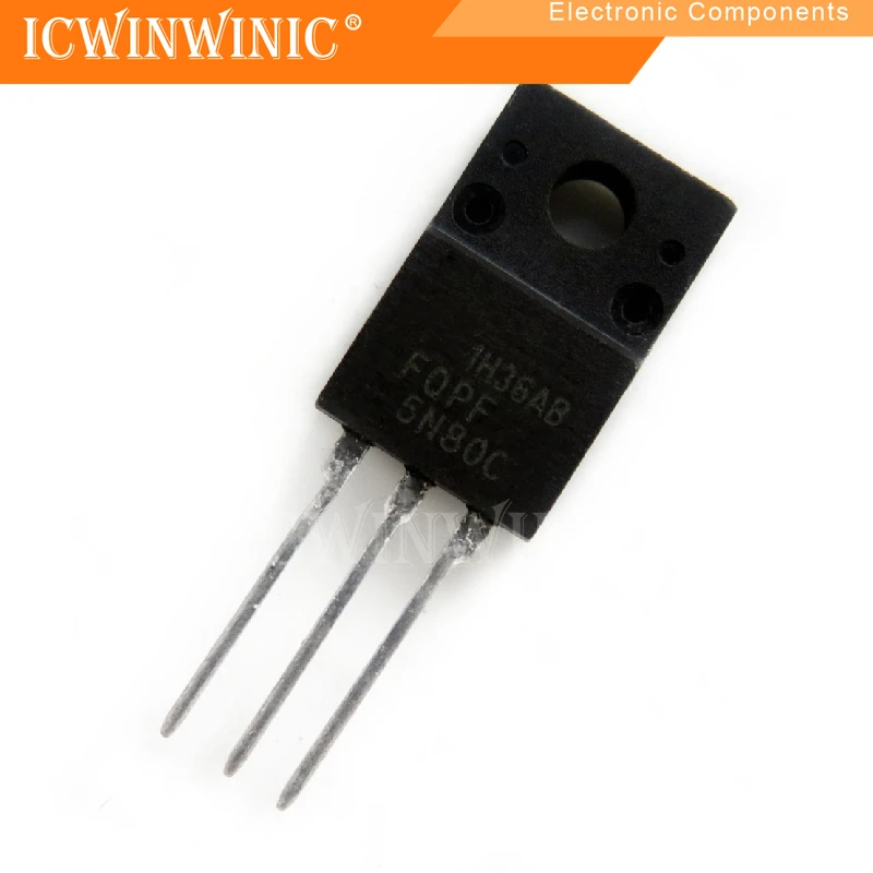 10 piezas FQPF5N80 5N80