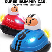 Children Duo Toy Car Battle Game Super Bumper Car Battle Pop Up Doll Crash Bounce Ejection Light Kids Remote Control CARS Gifts