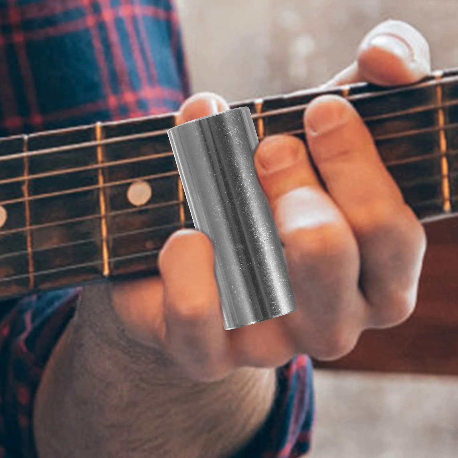 

2Pcs Metal Guitar Slide Combo Wear-Resistant Stainless Steel Acrylic Slides for Slide Guitar Sound Easy Storage