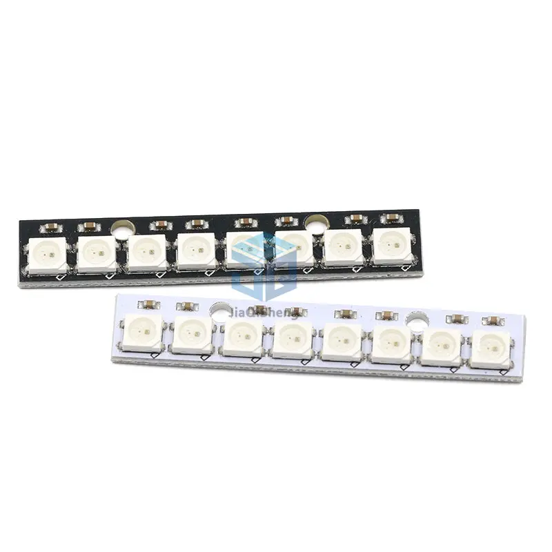 8 channel WS2812 WS2812B WS 2811 5050 RGB LED Lamp Panel Module 5V 8-Bit Rainbow LED Precise