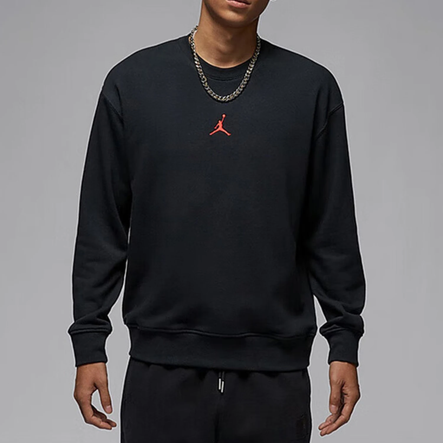 

Официальная оригинальная мужская трикотажная спортивная толстовка Nike JORDAN с круглым вырезом IB5605-010