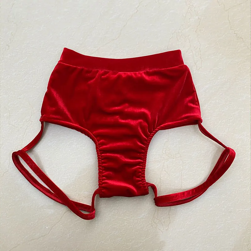 Lady Mini Hollow Out Hot Pants Slim High Waist Velvet Shorts Pole Dance Sexy Rave Night Bar Dancewear Stage Performance Outfits