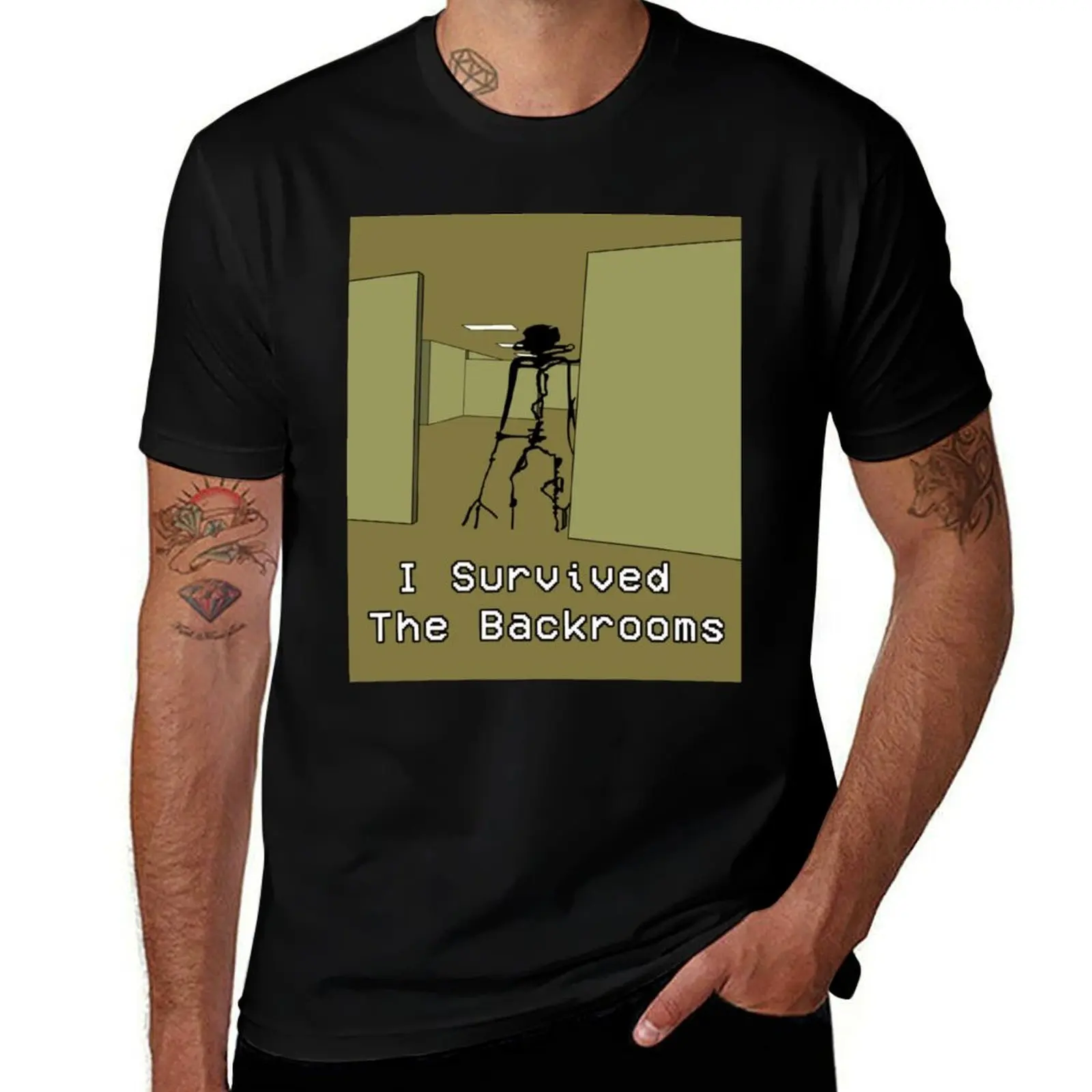 

I Survived The Backrooms T-Shirt t shirts for man pack white t shirts for man graphic funny T-Shirt