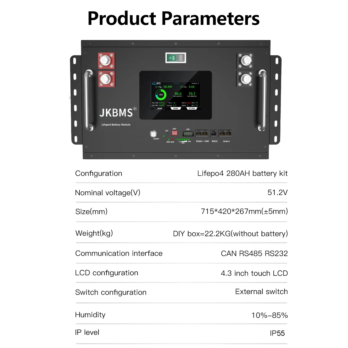 JIKONG V19 Smart Inverter BMS 8S~16S 24V 48V 200A Strom 1A 2A Aktiver Balancer für LiFePO4 Li-Ion LTO Batterie Haushaltsenergiespeicher BMS JK-PB2A16S20P – Detail 14