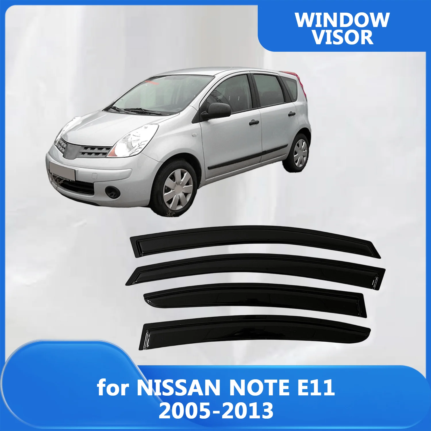 

Window Visor for NISSAN NOTE E11 2005 2006 2007 2008 2009 2010 2011 2012 2013 Wind Deflectors Rain Guards Door Visor Vent