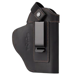 Tactical PU Leather Holster for Concealed Carry Airsoft IWB Gun Holsters for Glock 17 19 43/ Sig P365/ PX4 M9 9mm for Hunting