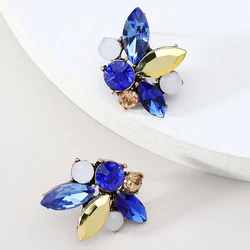 Korean Fashion Charm Decor Piercing Stud Earrings For Women Trend Luxury Design Unusual Bride Wedding Party Jewelry Accessories