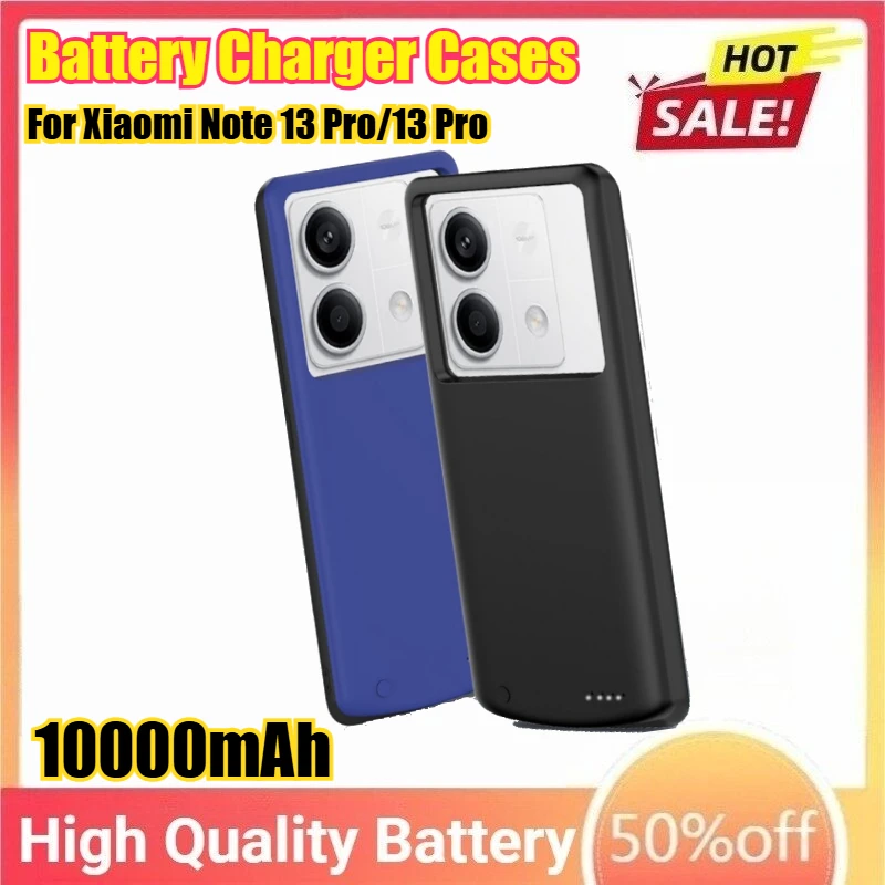 

10000mAh External Battery Cases Portable Charger Power Bank Cover Case for Xiaomi Note 13 Pro/13 Pro External Spare Battery