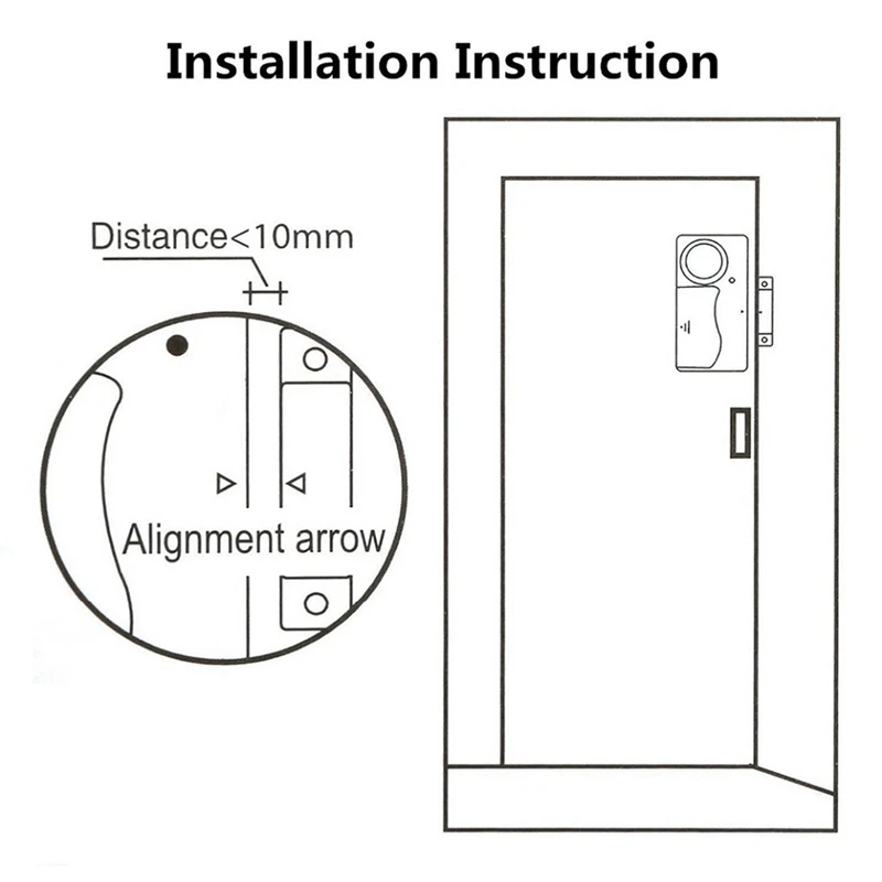 2X Door Opening Sensor Wireless Time Delay Door Alarm Door Sensor Door And Window Security Alarm Home Security