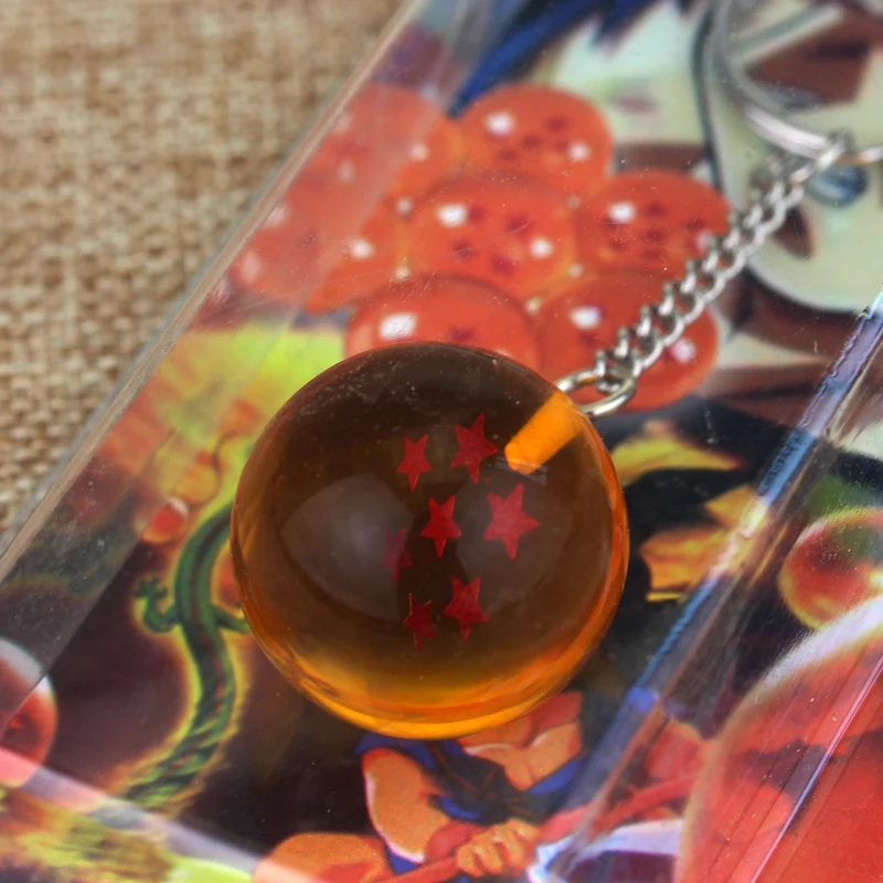 الجملة التنين سلسلة 1-7 نجوم كرات المفاتيح Gokus قلادة بها خرزات حلقة رئيسية معدنية الرجال سيارة النساء حقيبة الملحقات