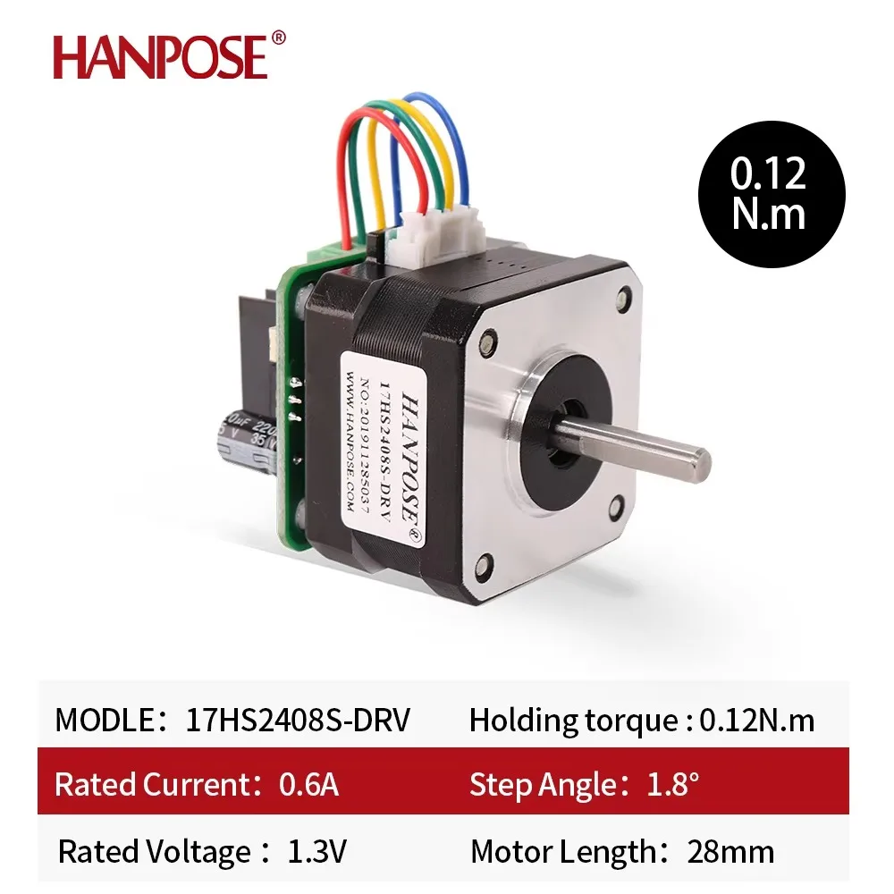 hanpose 0.6A 12N.CM 17HS2408S-DRV numerical control motor drive integrated machine control board for CNC nema17 stepper motors