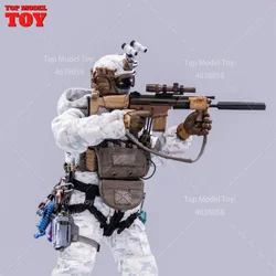 HASUKI SA03 1/12 Scale Black Action Series Snow Mountain Ghost Male Soldier Action Figure Model Full Set for Collectible Toys