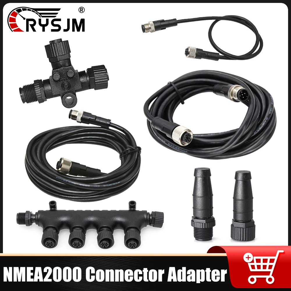 NMEA2000 Connector Adapter Terminal Resistance Line Adapter Converter NMEA 2000 Cables Sockets Wire Car Accessories Auto Parts