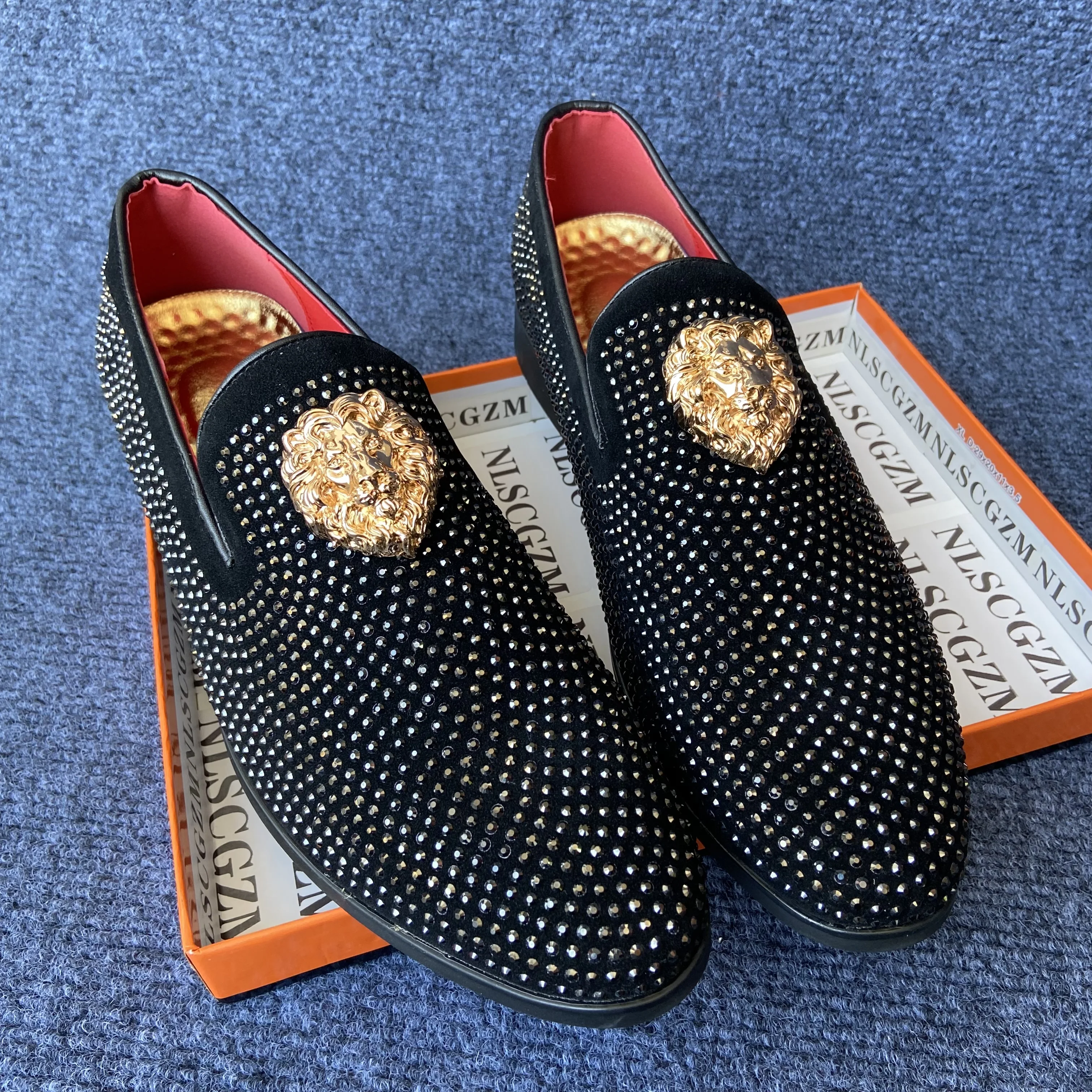 

casual business party loafers shoes for man luxury brand formal shoes for man suit wedding dress crystal carpe uomo eleganti