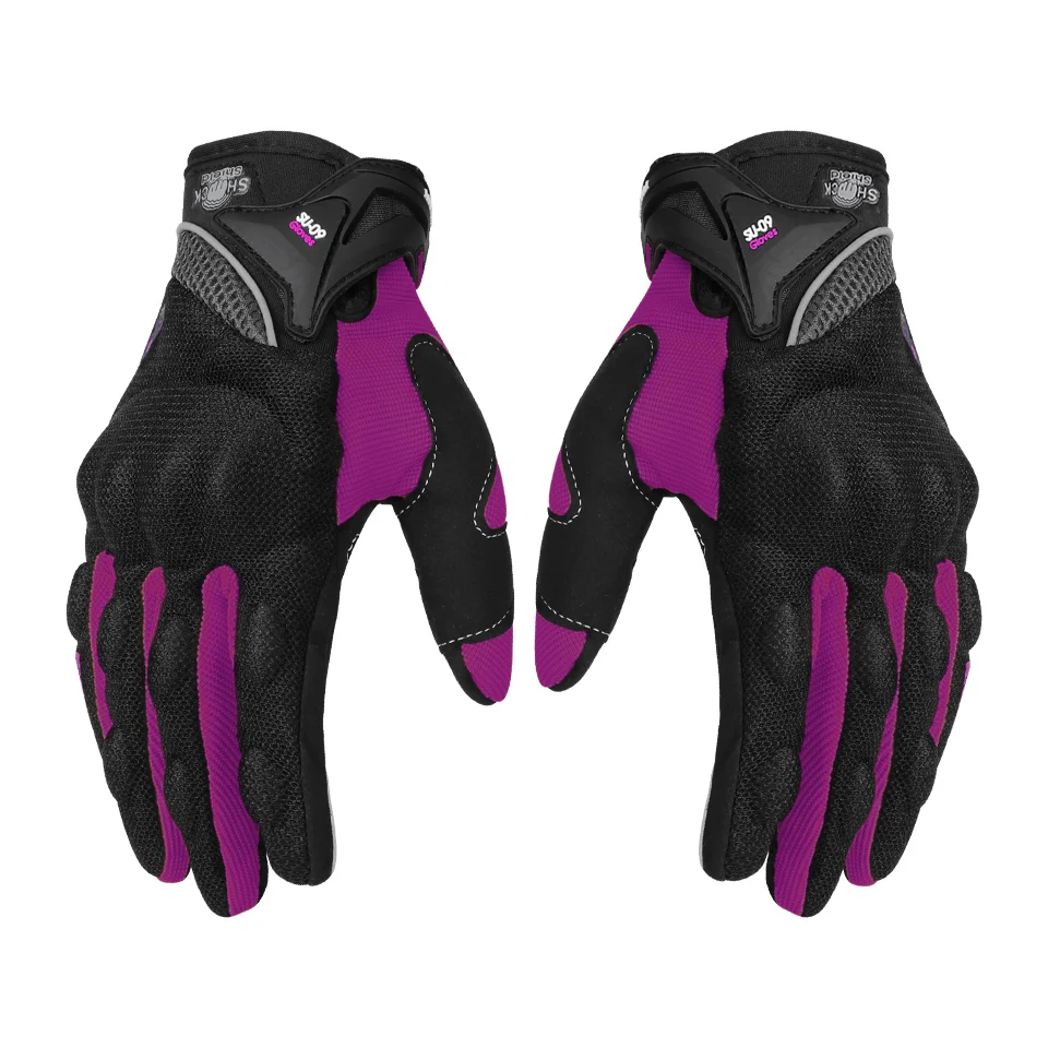 SUOMY Women Purple Motorcycle Gloves Touch Screen Full Finger Racing/Climbing/Cycling/Riding Sport Windproof Motocross Gloves