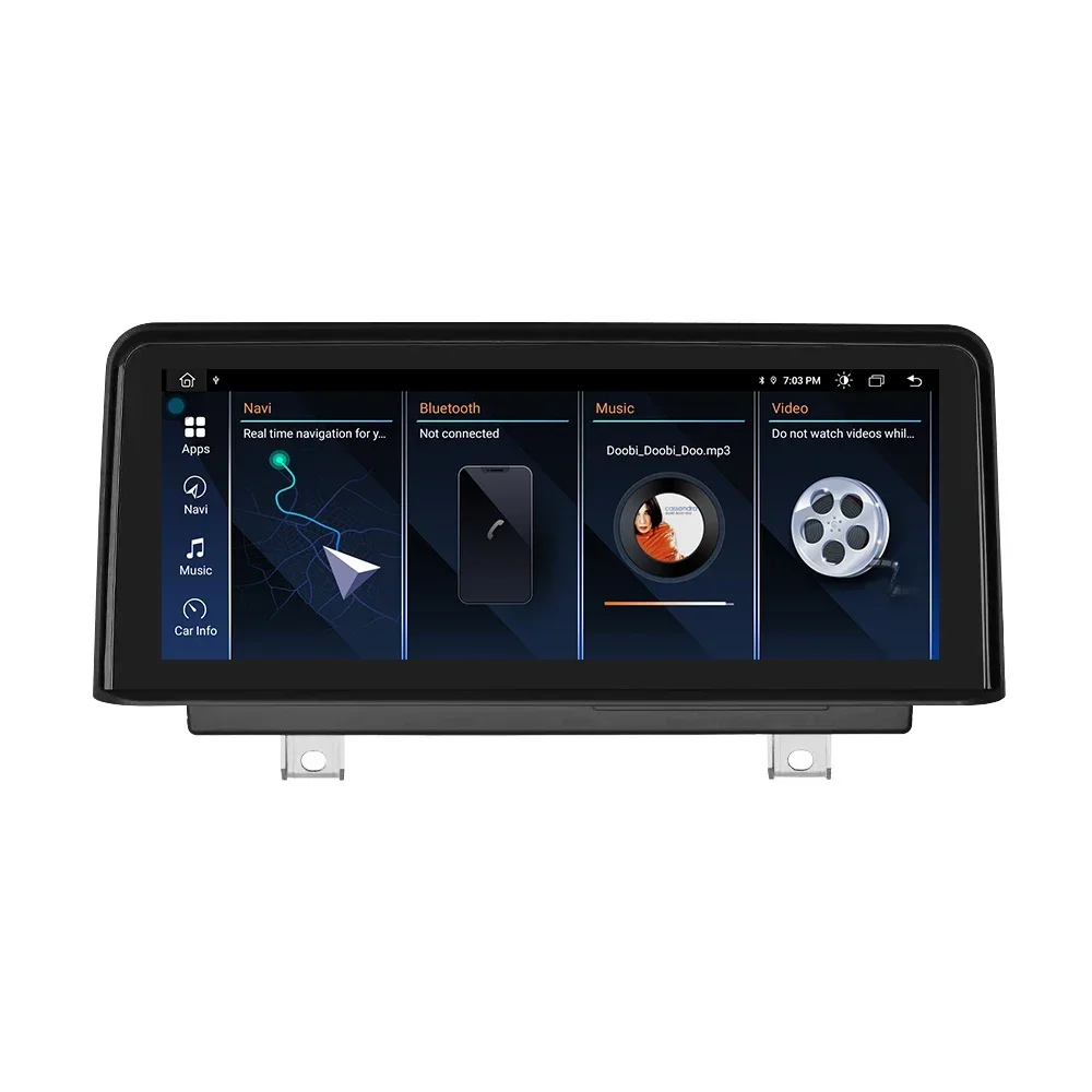 

10,25-дюймовый мультимедийный плеер Android 13, обновление экрана Carplay F30 для системы NBT