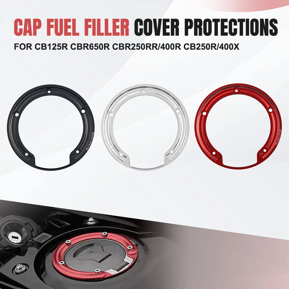 

Motorcycle Cap Fuel Filler Cover Protections Fuel Tank Cap Protective Cover For Honda CB125R CBR650R CBR250RR/400R CB250R/400X
