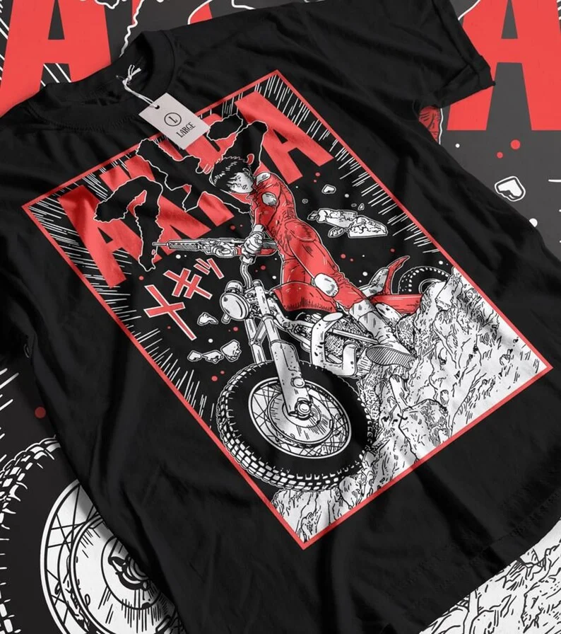 أكيرا قميص جيد للصحة سيئة للتعليم أكيرا تي شيرت تي شيرت الملابس أكيرا أنيمي تي شيرت أنيمي Tetsuo الهيب هوب حجم كبير