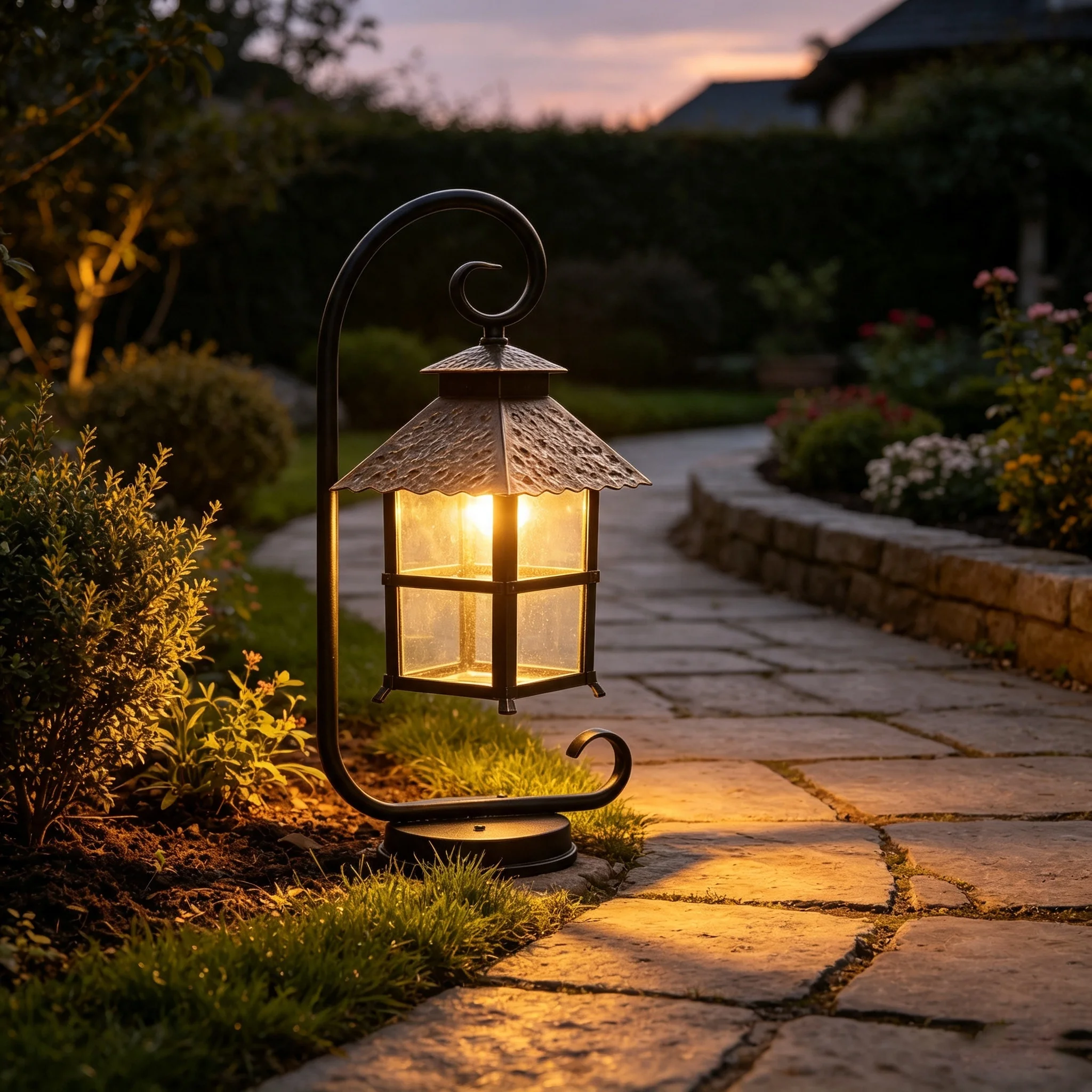 Factory Customized Classic Retro Garden LED IP65 Rust Proof Outdoor Lawn Light E27  Iron Lawn Lights