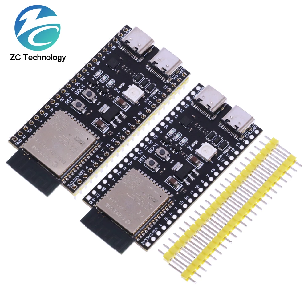 ESP32-S3 WiFi+Bluetooth Internet Of Things Dual Type-C Development Board Core Board ESP32-S3-DevKit C N8R2 N16R8 For Arduino