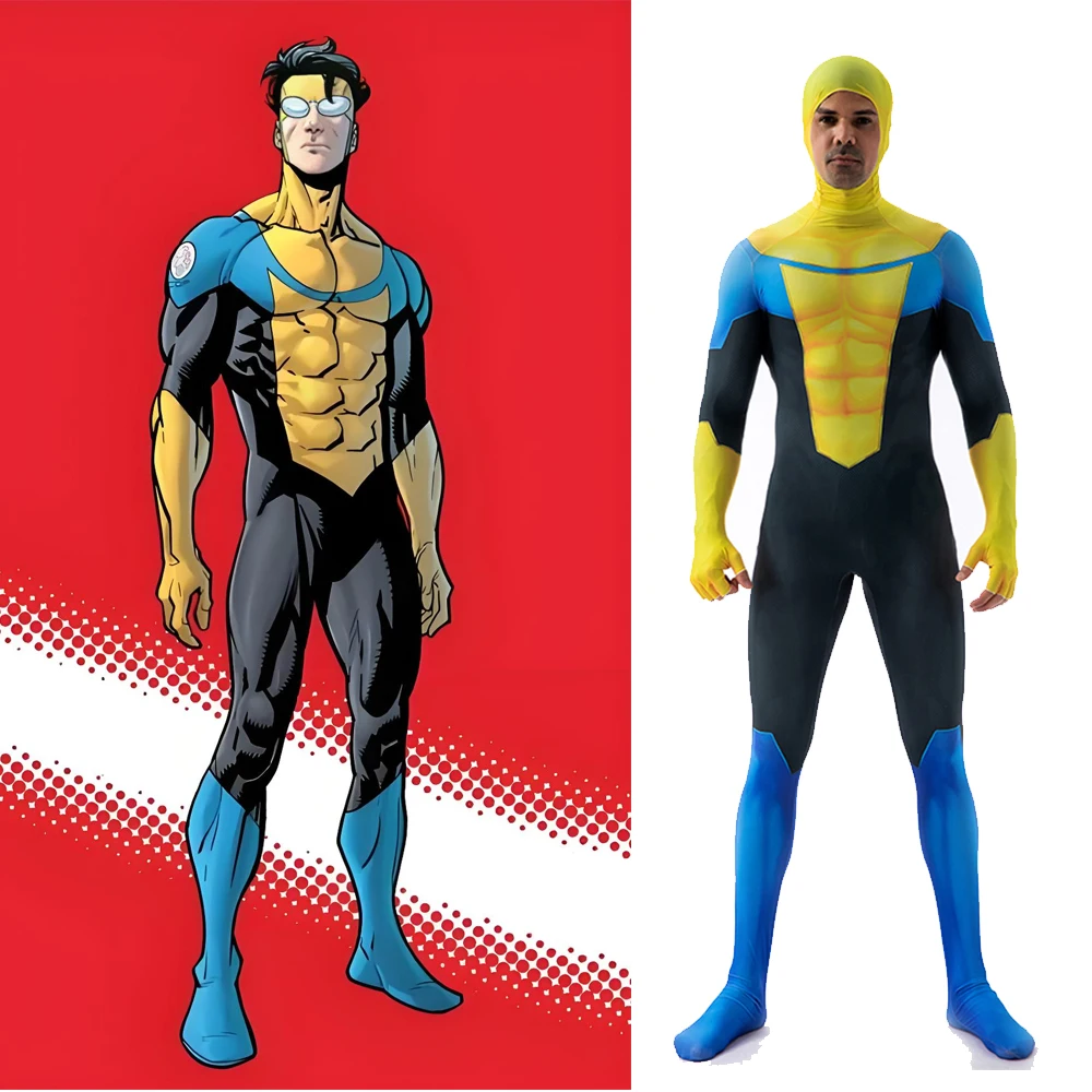 invincible-mark-grayson-cosplay-fantasia-costume-zentai-jumpsuit-for-adult-kids-outfits-disguise-halloween-carnival-party-suit