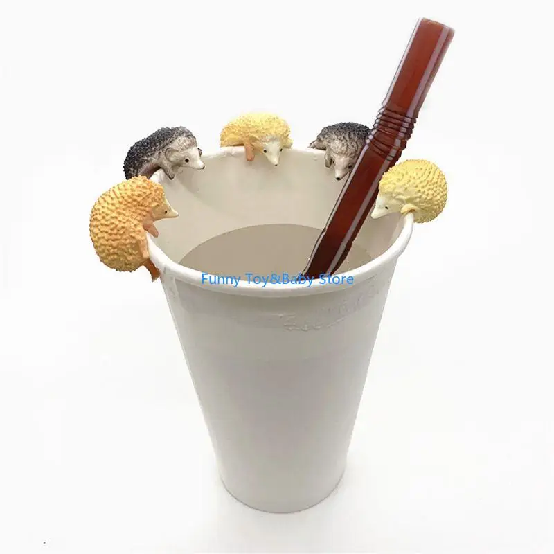 Mini Cup Cup สำหรับตุ๊กตา Hedgehog Resin Muturine Glass Desec